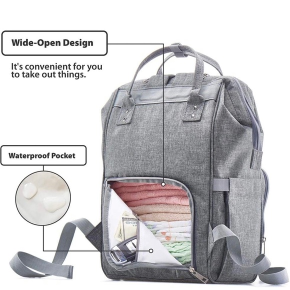 Bamny Diaper Bag Backpack for Mom and Dad - Picture 8 of 12